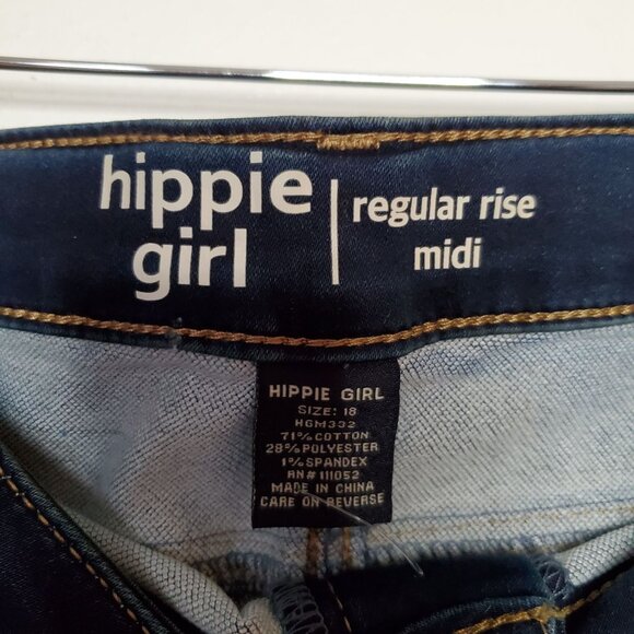 Hippie Girl Super Soft Denim Midi Shorts Regular Rise Button Fly Bundle of 3 Siz - Picture 4 of 4